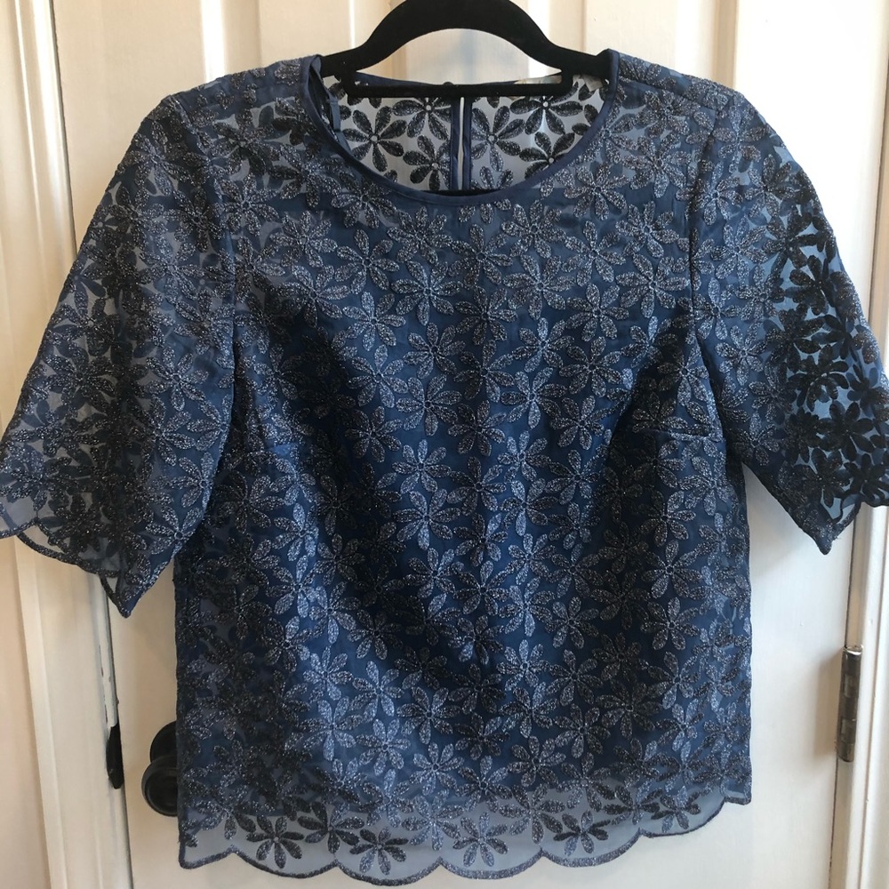 Beautiful embroidered top with silk cami